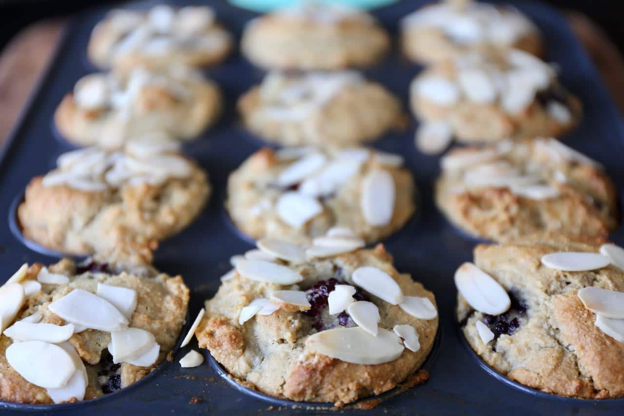 Gluten-Free Almond Flour Blackberry Muffins Recipe
