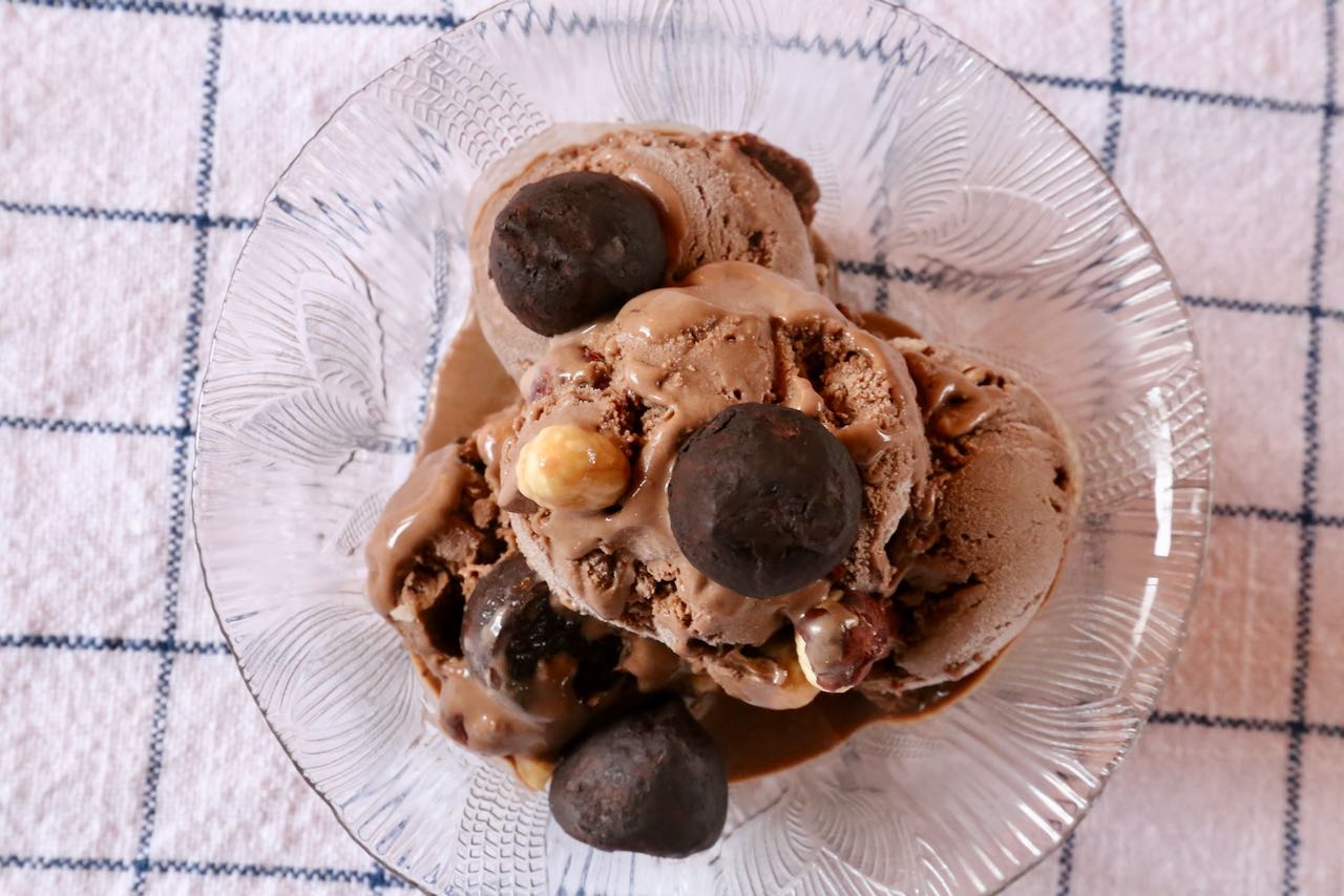 Gianduja Hazelnut Chocolate Truffle Ice Cream Recipe Photo Image.