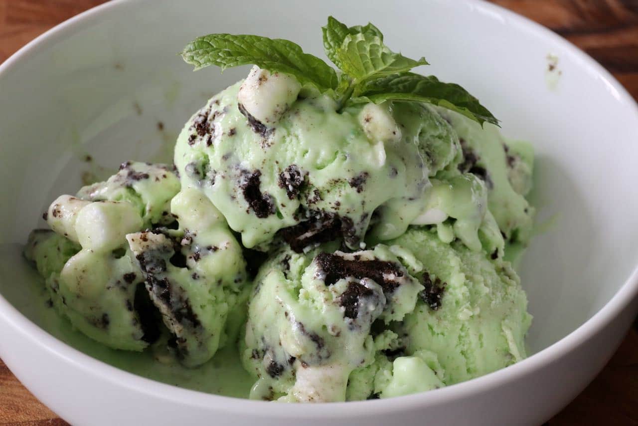 Grasshopper Ice Cream is the perfect dessert for mint and chocolate lovers!