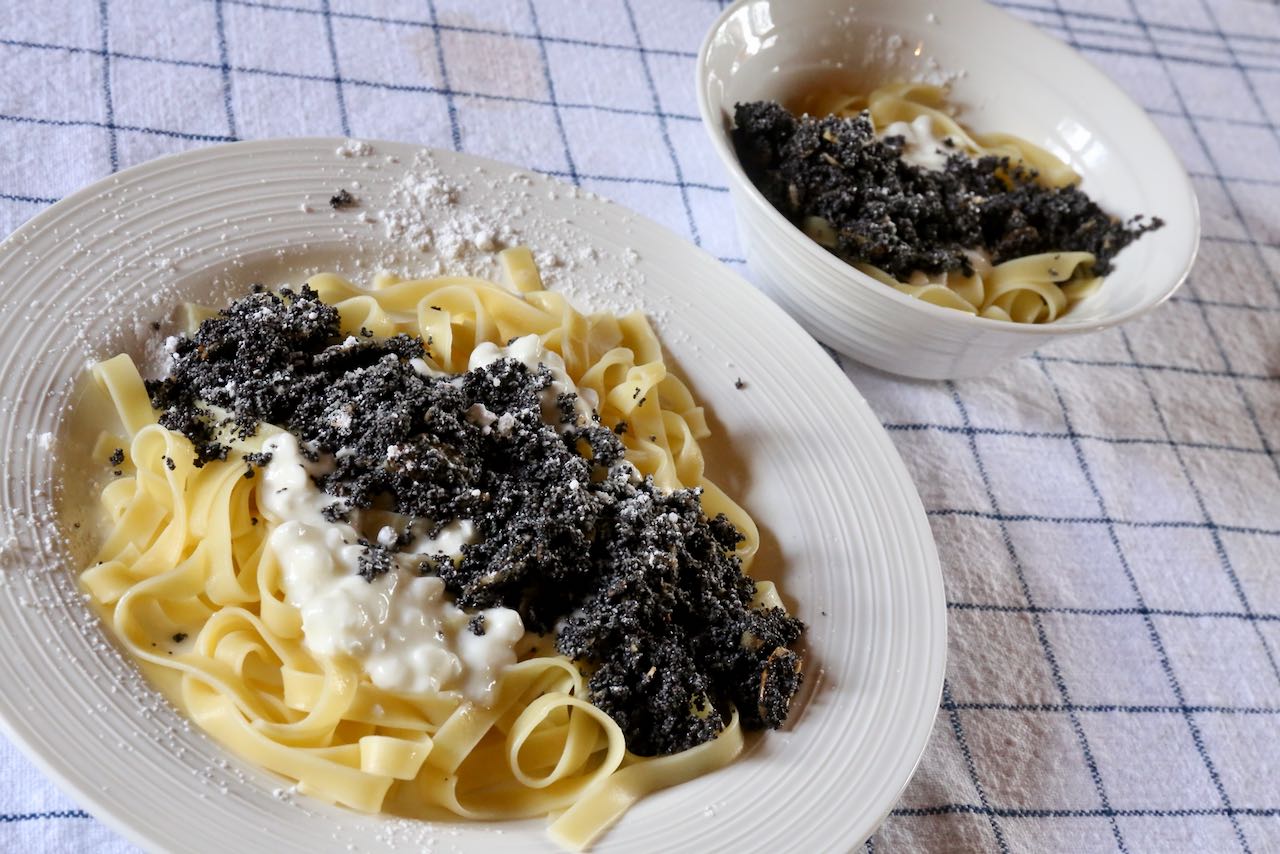 Serve Poppy Seed Pasta for dessert at a Czech dinner party.