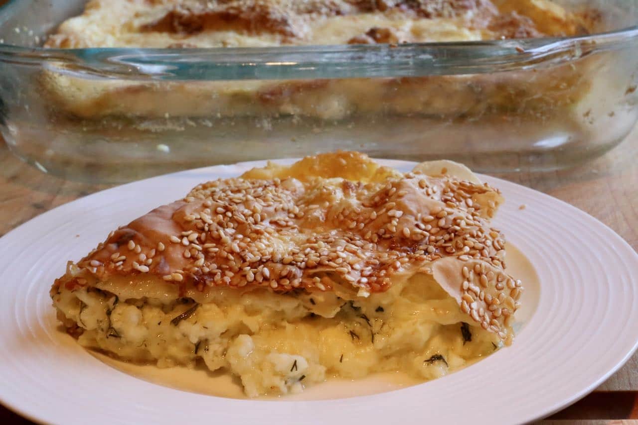 Now you're an expert on how to make the best Tepsi Boregi Turkish Cheese Pie recipe!