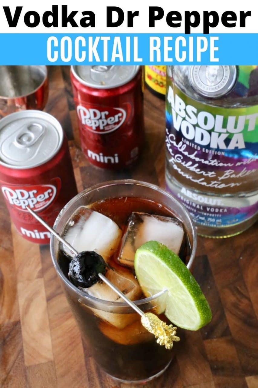 Save our Easy Vodka and Dr Pepper Cocktail recipe to Pinterest!