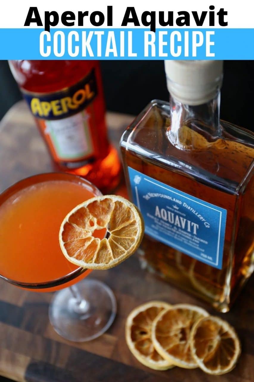 Save our Aperol Aquavit Cocktail recipe to Pinterest!