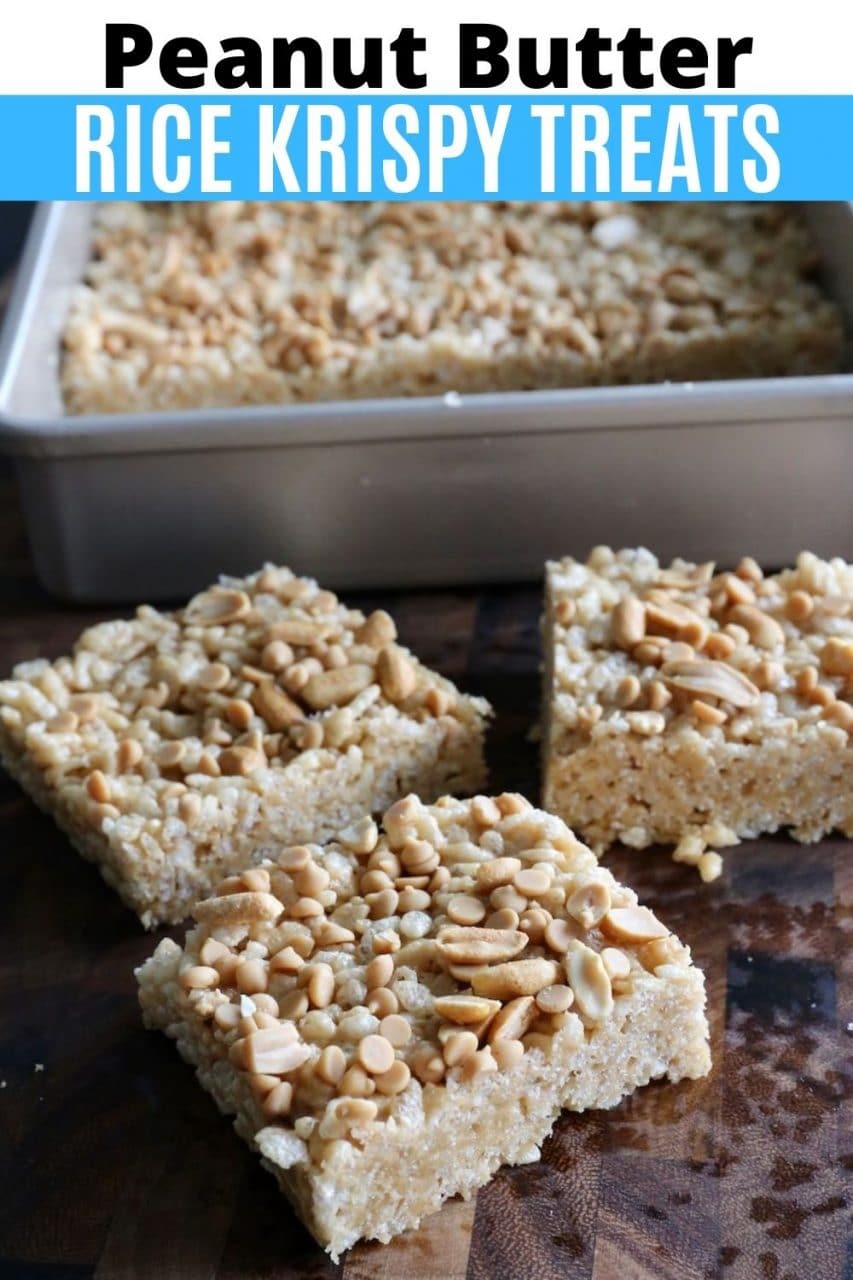 Save our Chewy Peanut Butter Rice Krispie Treats recipe to Pinterest!