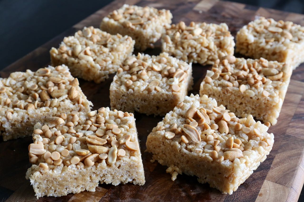 This easy Rice Krispies Squares recipe is perfect for nut lovers!