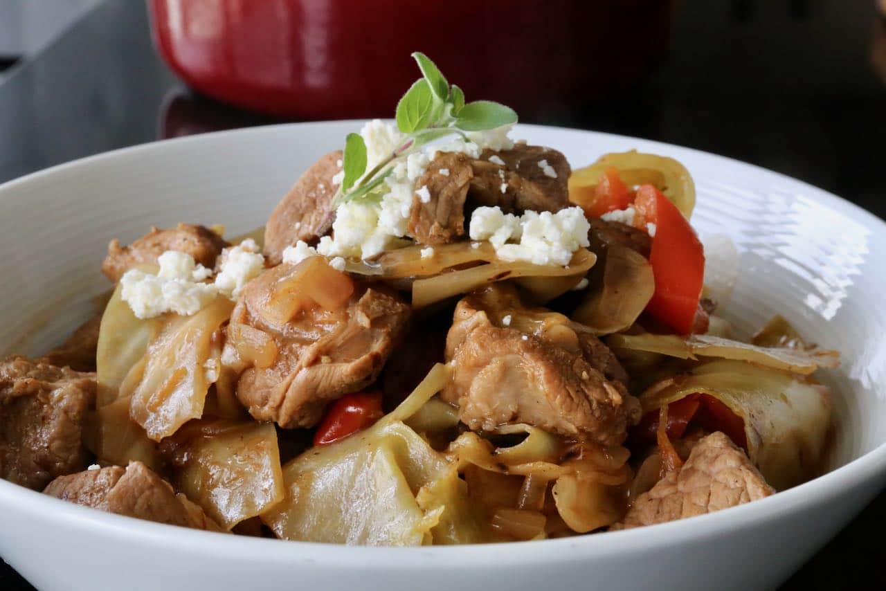Serve Greek stew with rice or pita.