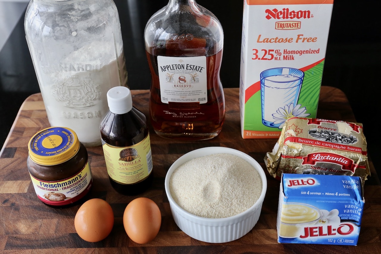 Traditional Czech Dukatove Buchticky recipe ingredients. 