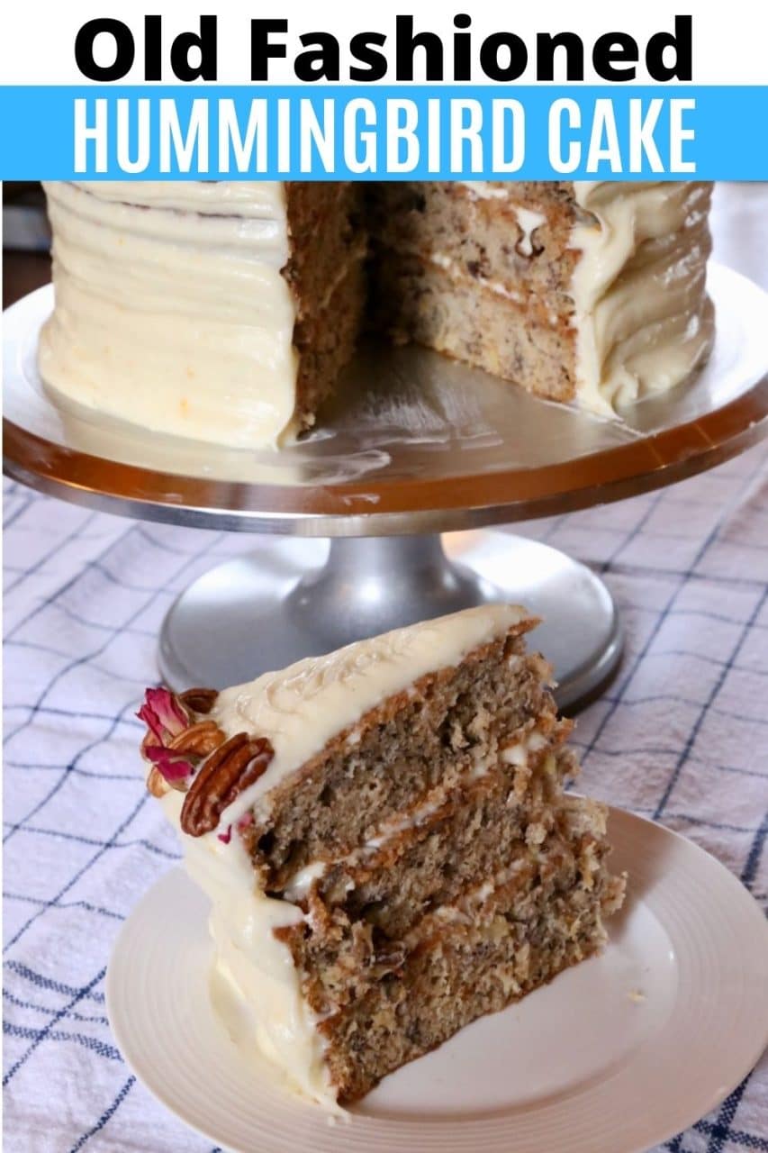Save our Old Fashioned Hummingbird Cake recipe to Pinterest!