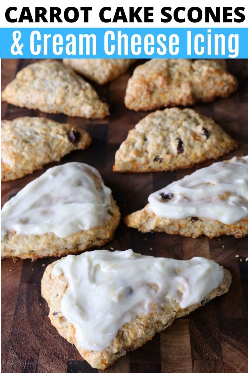 Save our Cream Cheese Glazed Carrot Cake Scones recipe to Pinterest!