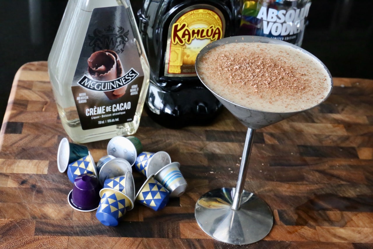 This Kahlua Chocolate Martini is the perfect dessert drink to serve after dinner or during the holiday Christmas season.