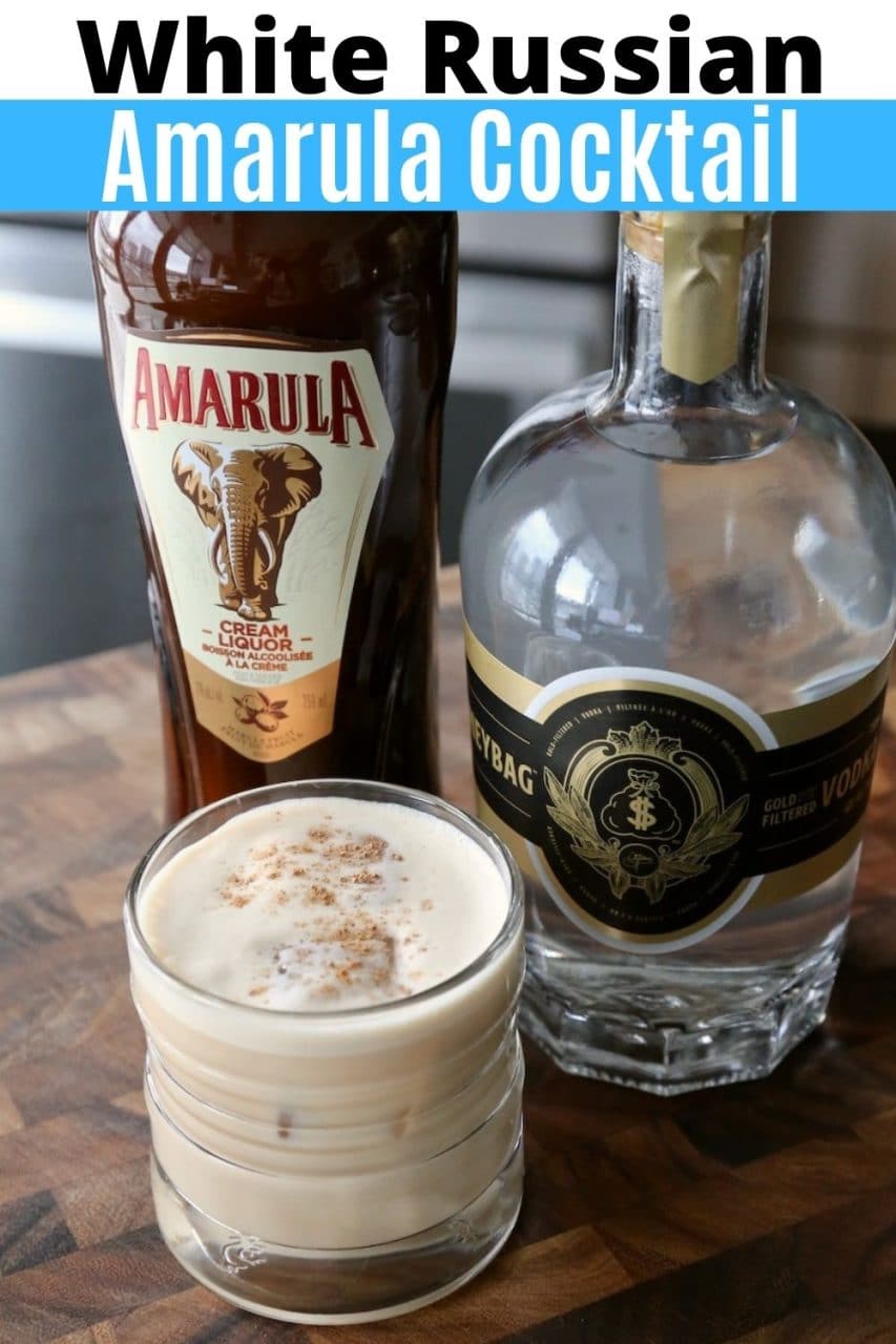 Save our White Russian Amarula Cocktail Drink recipe to Pinterest!