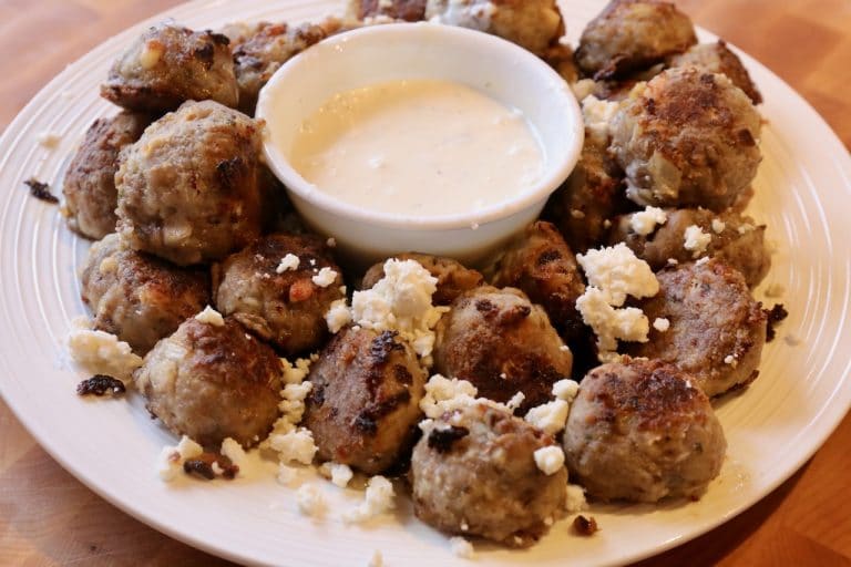 Keftedakia Roasted Greek Meatballs Recipe - dobbernationLOVES