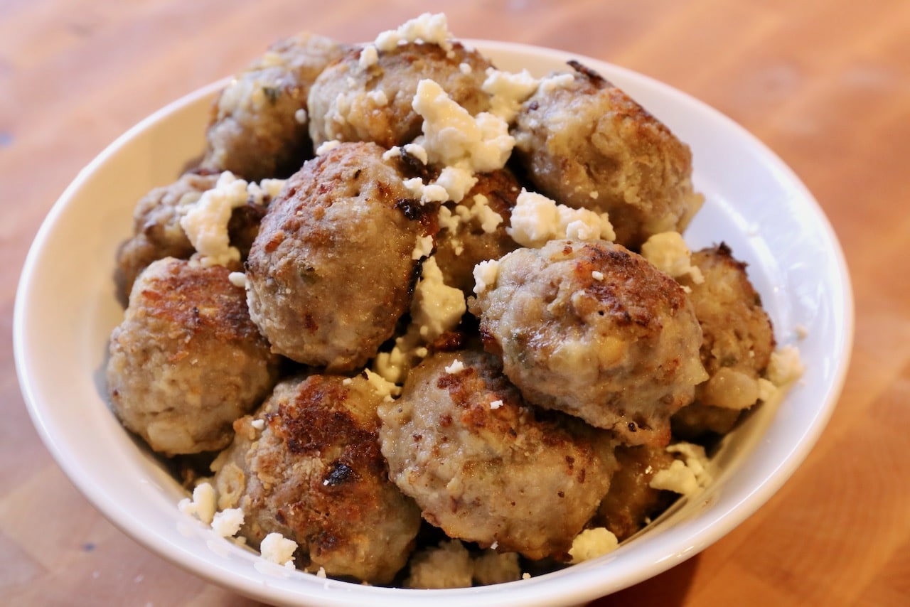 Keftedakia Roasted Greek Meatballs Photo Image.