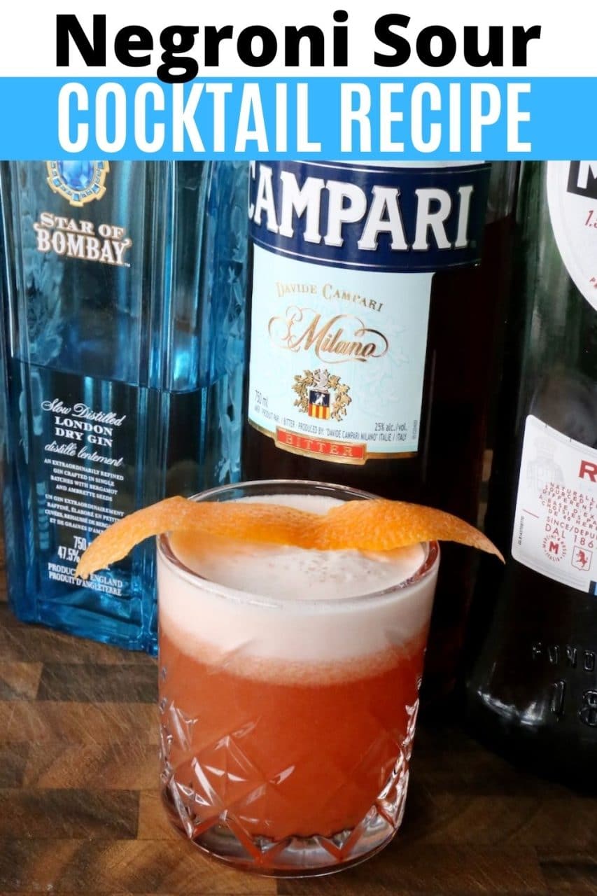 Save our Negroni Sour Cocktail recipe to Pinterest!