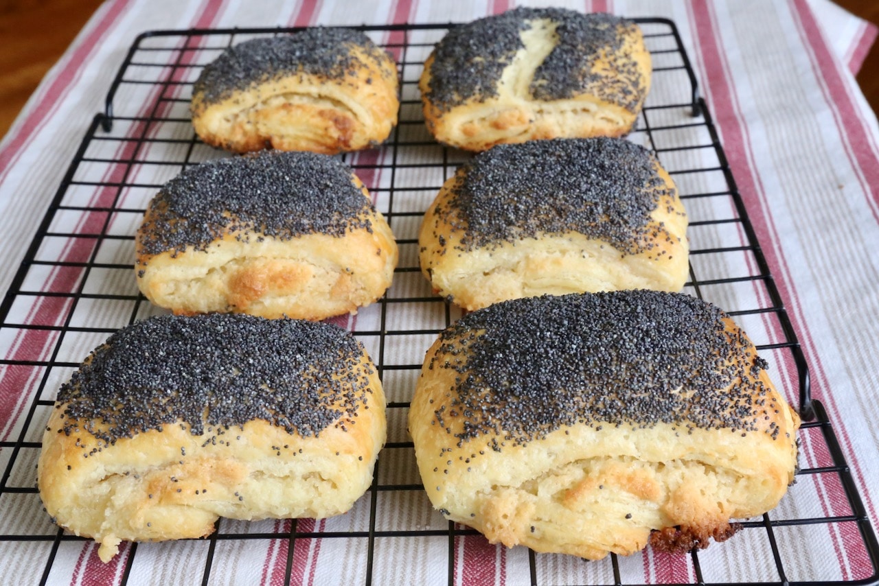 Let Danish Poppy Seed Pastries cool on a rack before serving.