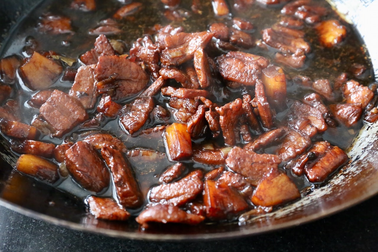 Prepare this authentic Filipino pork recipe in a wok.