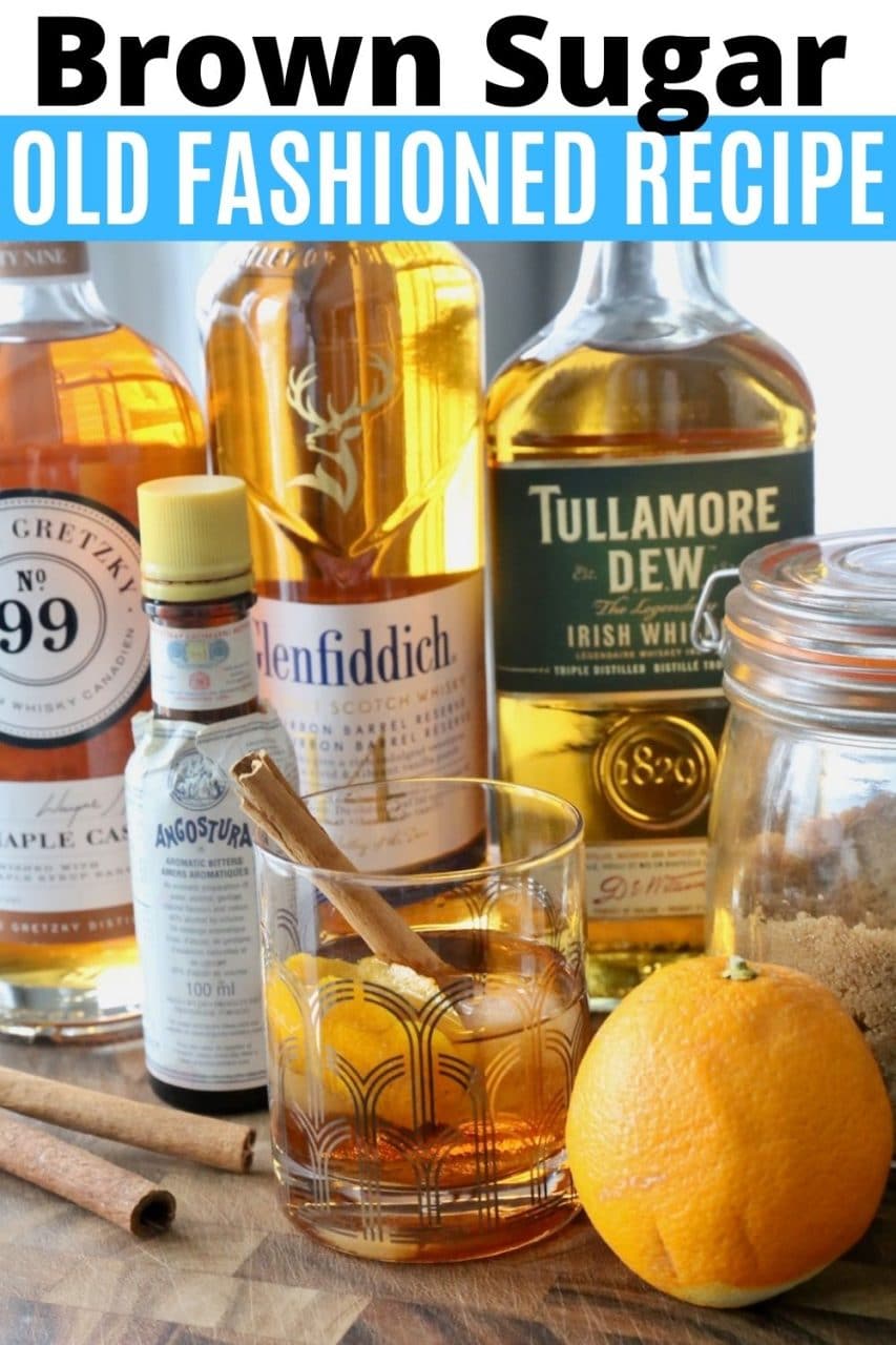 Save our Brown Sugar Old Fashioned Cocktail recipe to Pinterest!