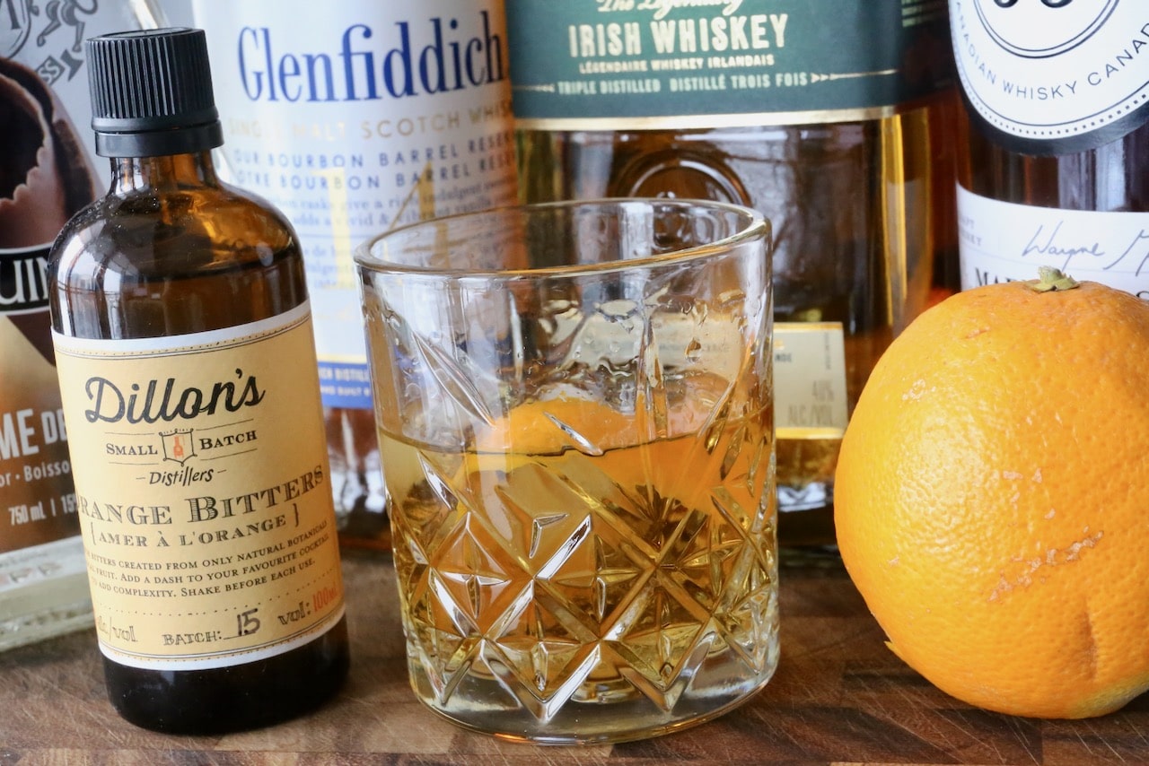 Serve a Chocolate Old Fashioned in a rocks cocktail glass.