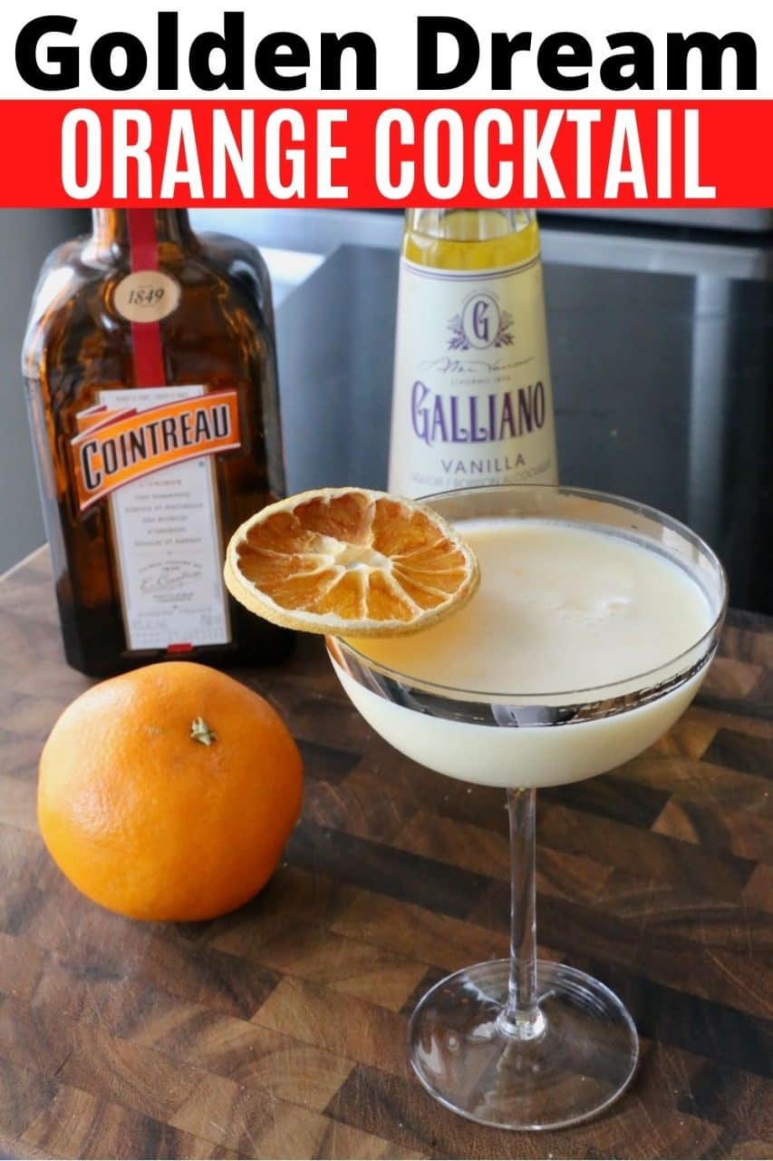 Save our Golden Dream Cocktail recipe to Pinterest!