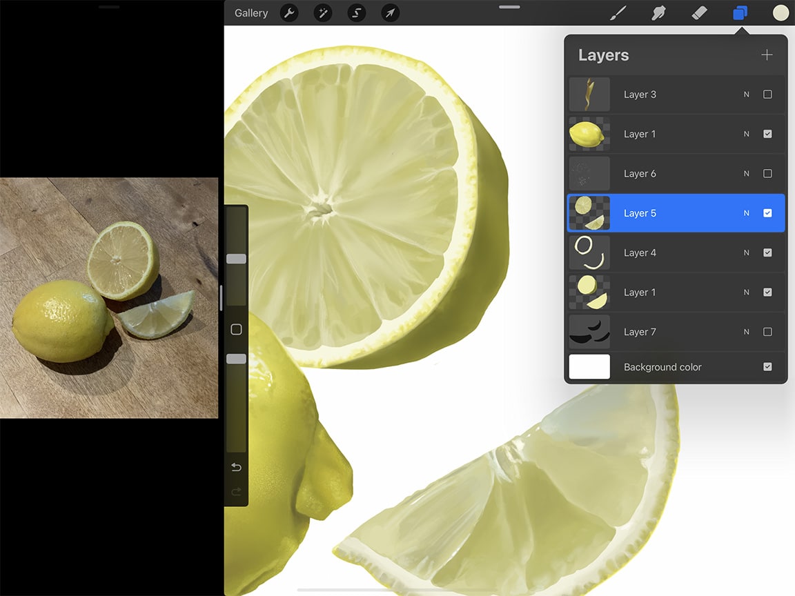 How to Draw a Lemon: Pay attention to the fibres and details in your fruit