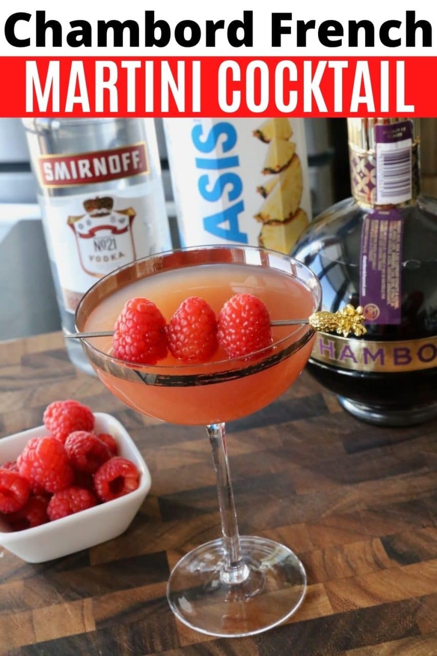 Save our Chambord French Martini Cocktail recipe to Pinterest!