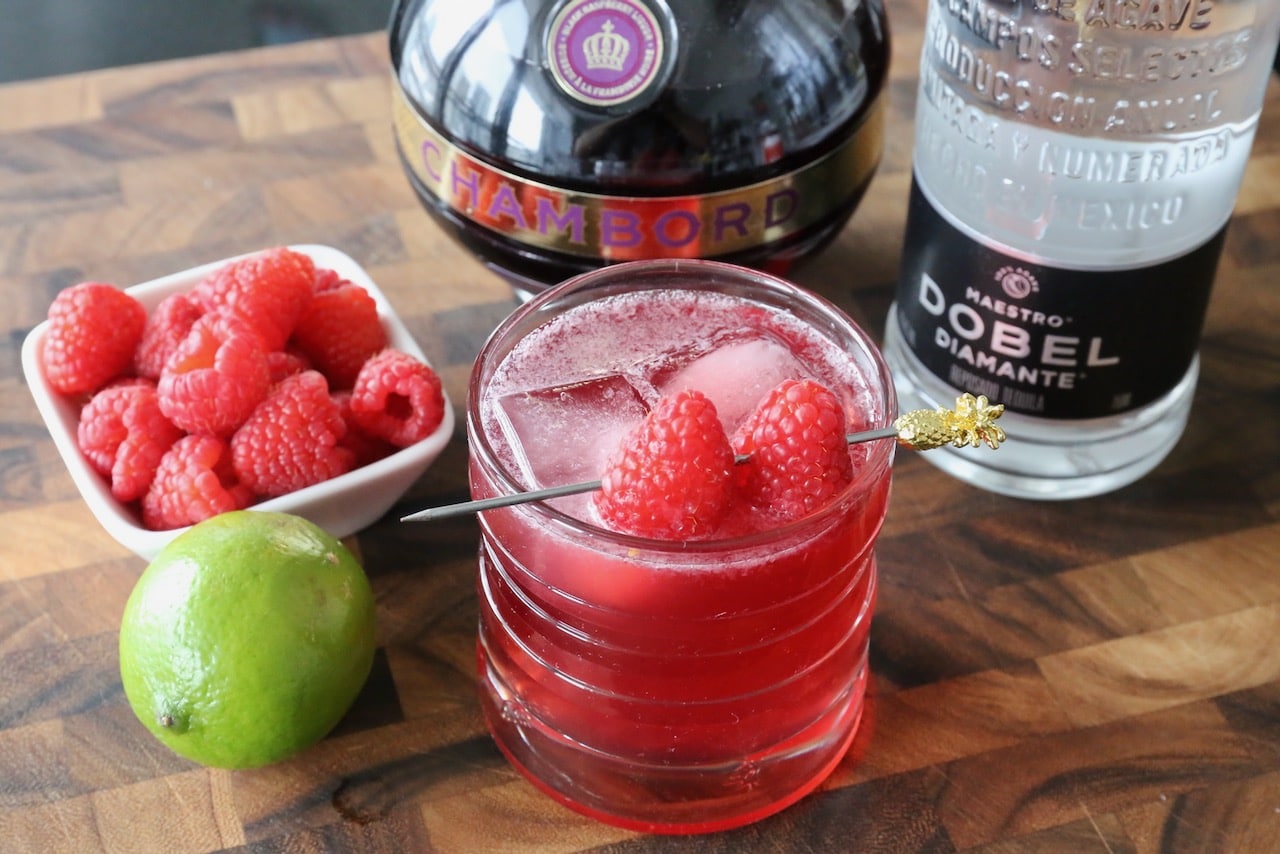 Now you're an expert on how to make a refreshing Raspberry Chambord Margarita cocktail.