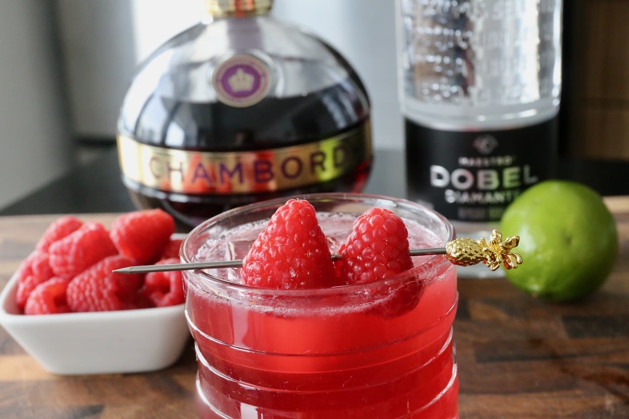 Raspberry Chambord Margarita Cocktail Drink Recipe