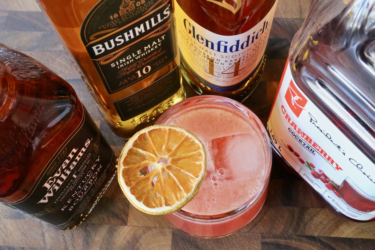 You can make this Whiskey and Cranberry drink with your favourite Bourbon or Scotch.
