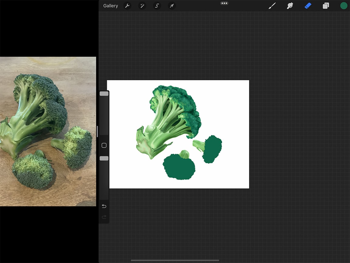 How to Draw Broccoli: Zoom out to get a better perspective on your illustration