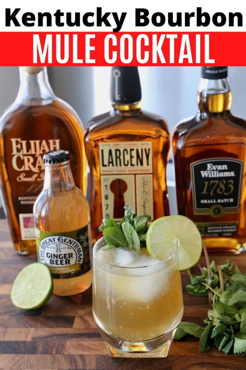 Save our Bourbon Kentucky Mule Cocktail Drink recipe to Pinterest!