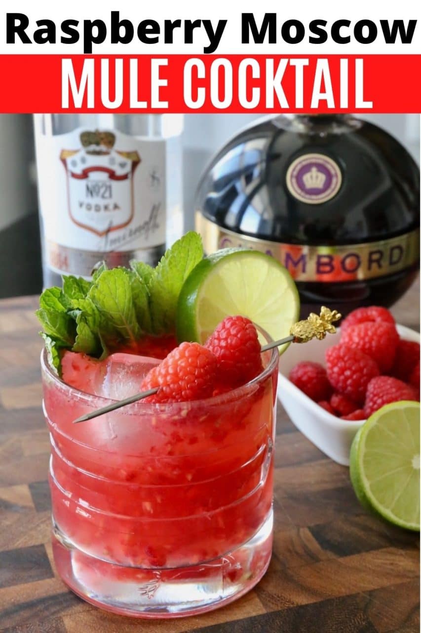 Save our Raspberry Moscow Mule Cocktail recipe to Pinterest!