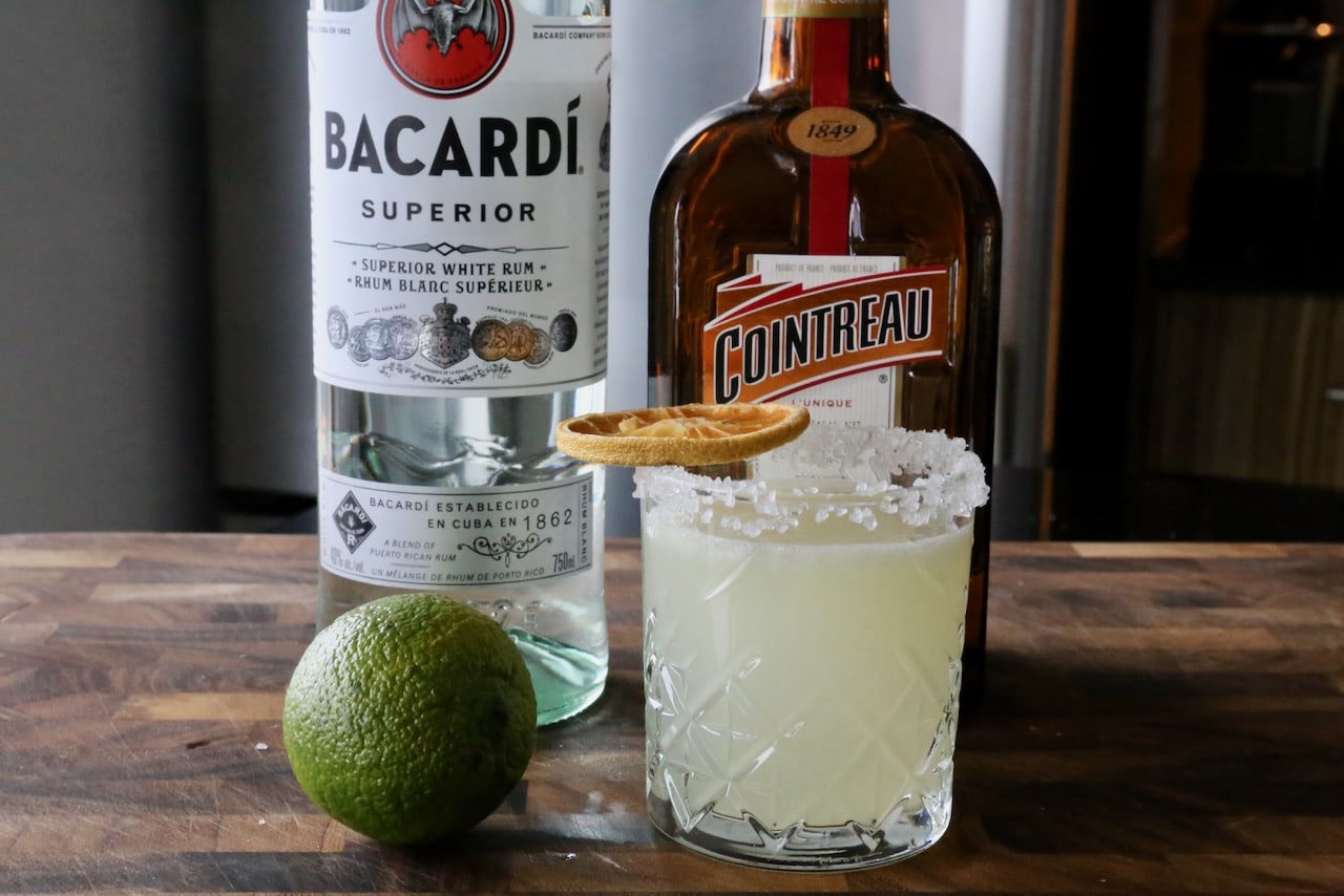A Rum Margarita is made with rum, Cointreau, and lime juice. 