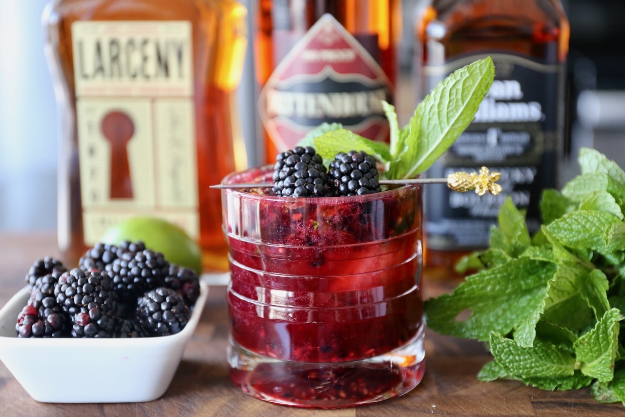 This Blackberry Smash recipe is flavoured with lime juice and fresh mint.