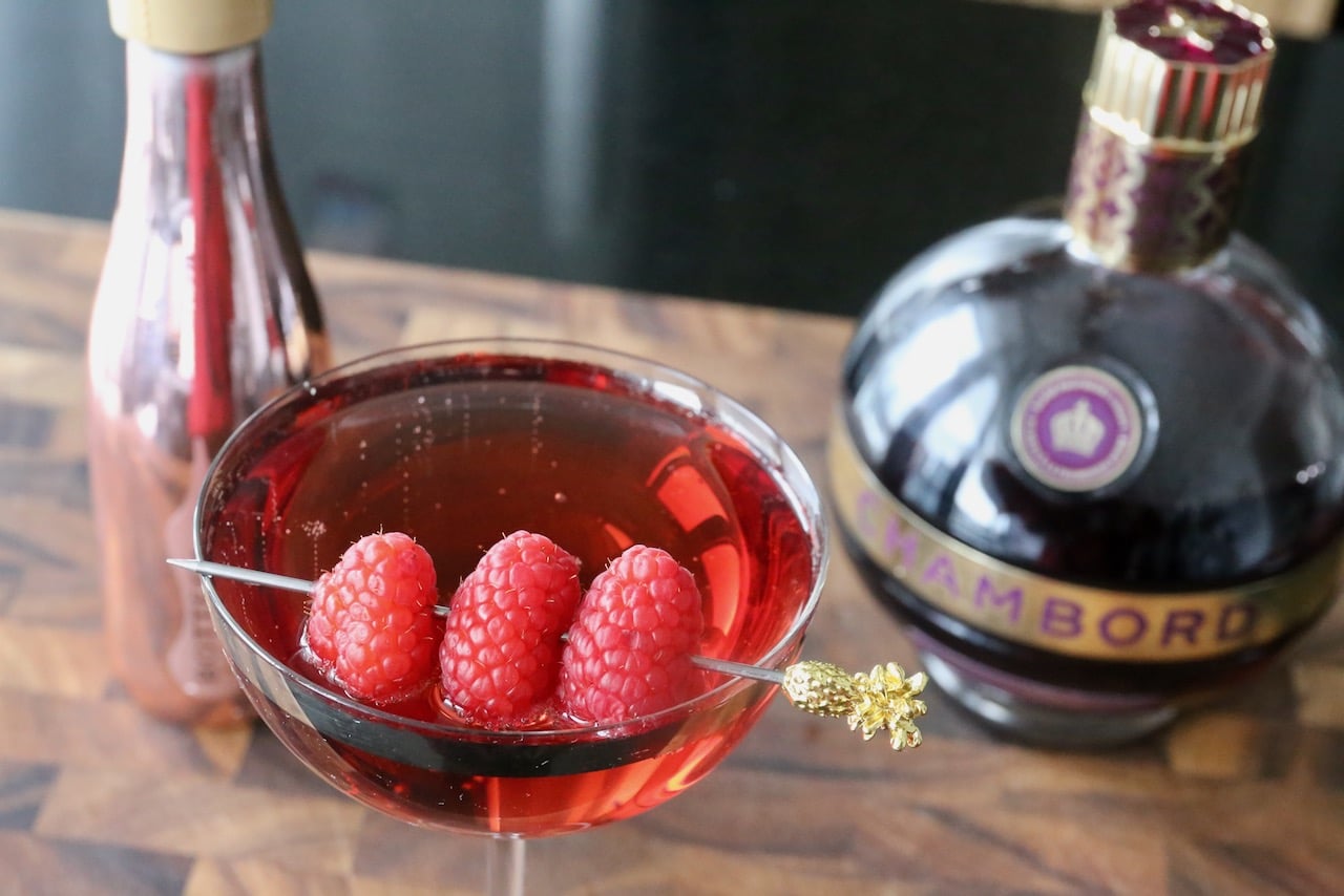 The Chambord Royale is one of our favourite fancy champagne cocktails.