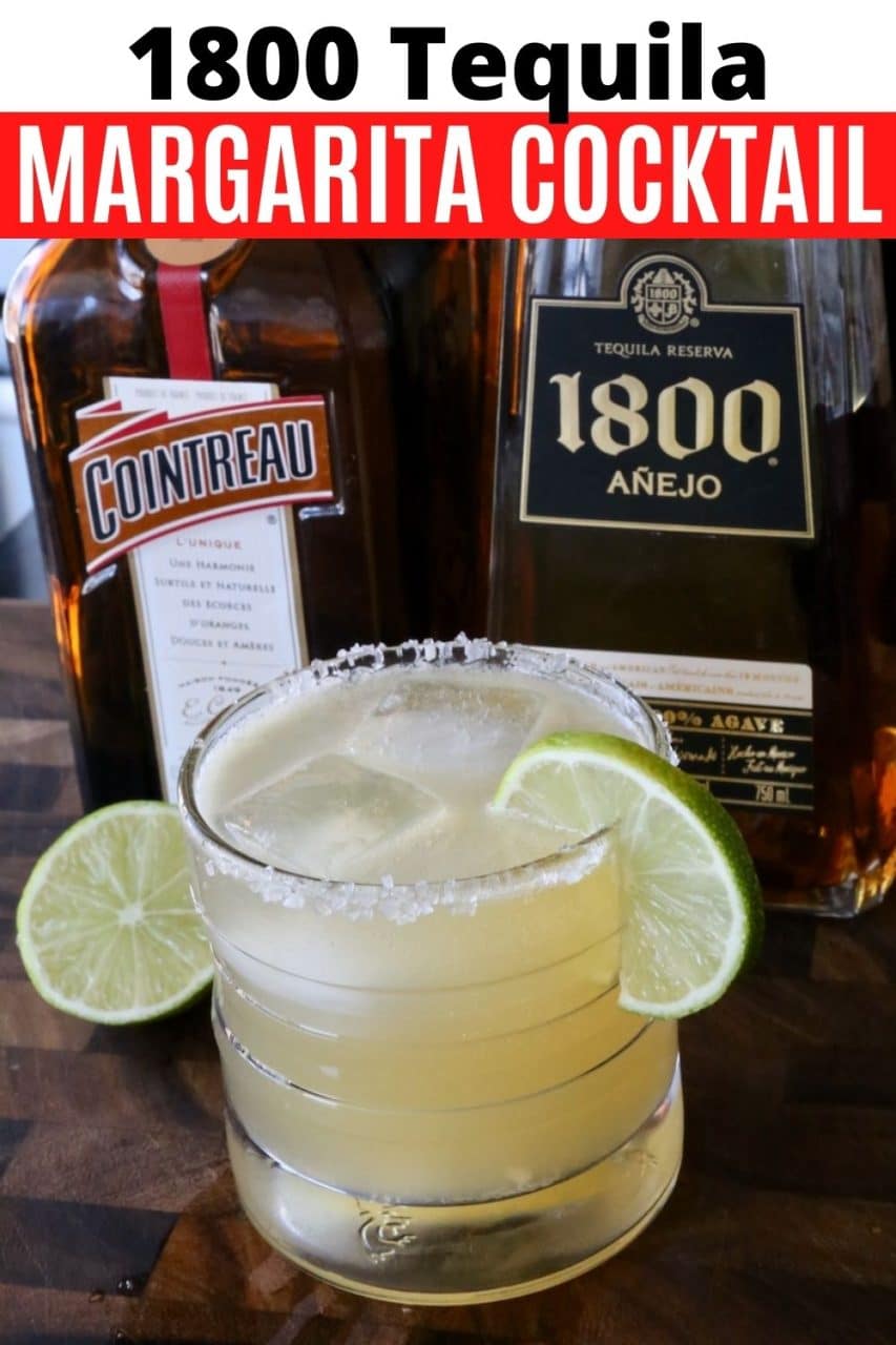 Save our 1800 Tequila Margarita Cocktail recipe to Pinterest!