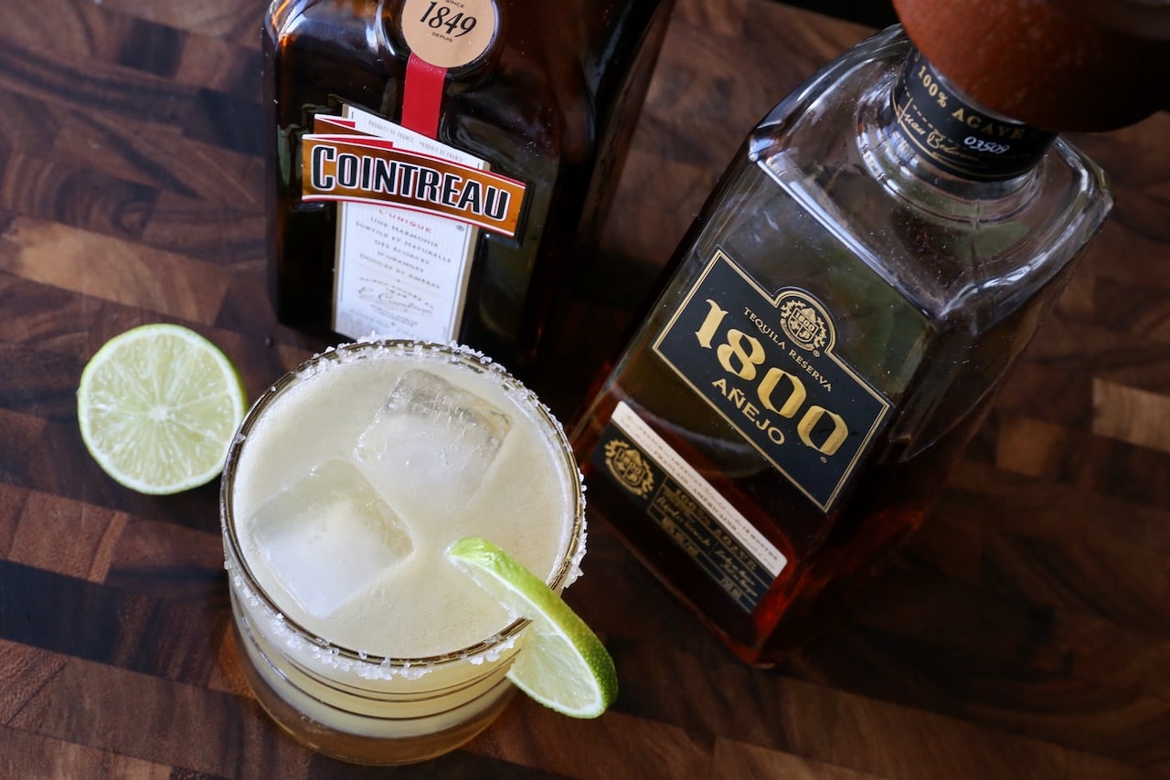 This refreshing margarita recipe is made with 1800 tequila, Cointreau, and fresh lime juice.
