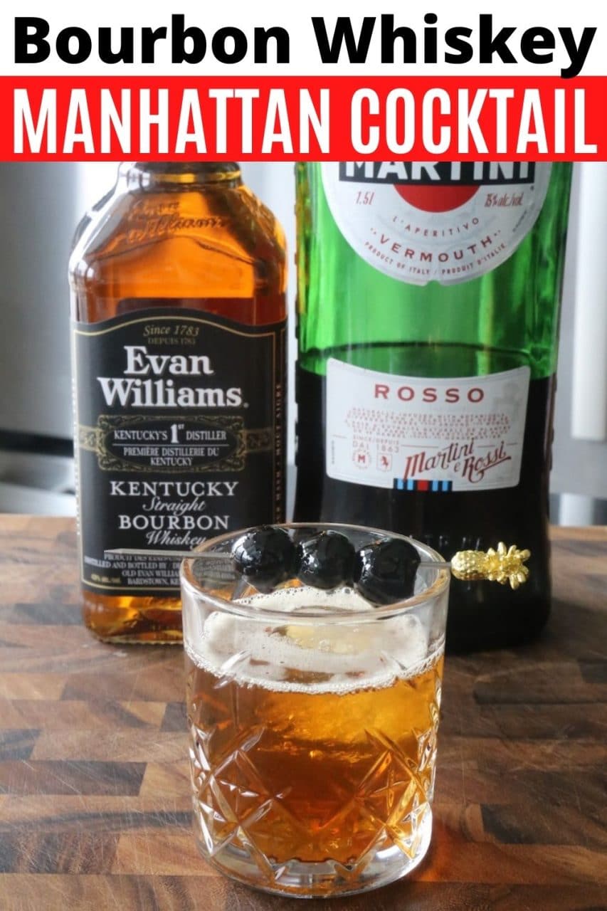Save our Bourbon Manhattan Cocktail recipe to Pinterest!