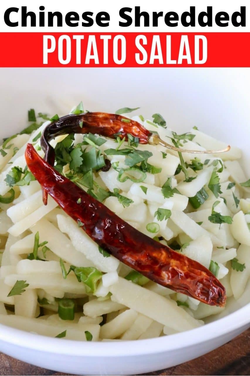 Save our Chinese Shredded Potato Salad recipe to Pinterest!