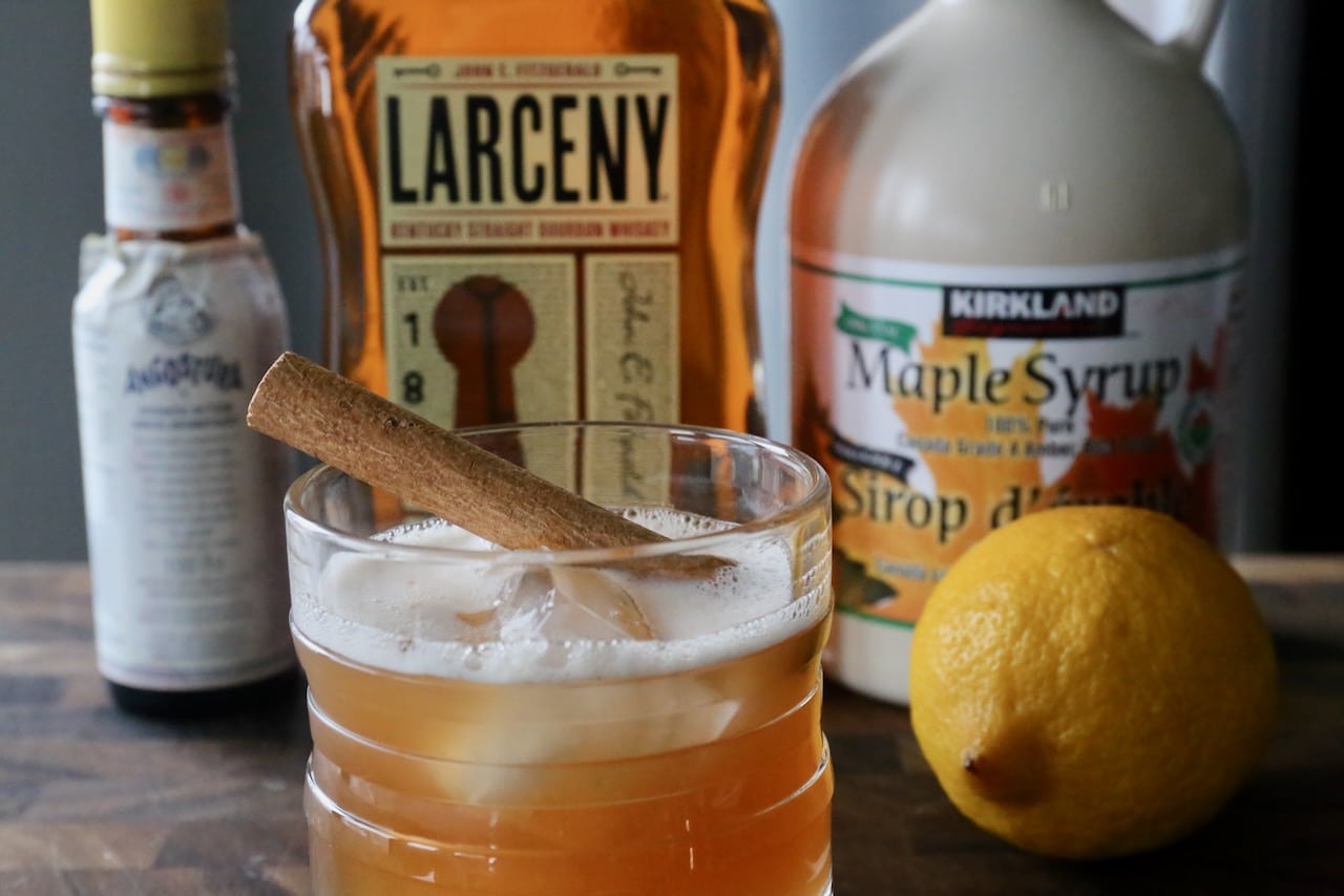 This maple flavoured cocktail is perfect for bourbon lovers. 