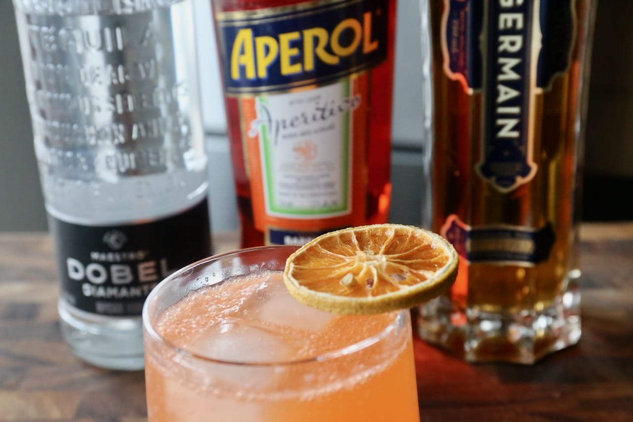 This tequila cocktail features the flavours of orange and elderflower. 