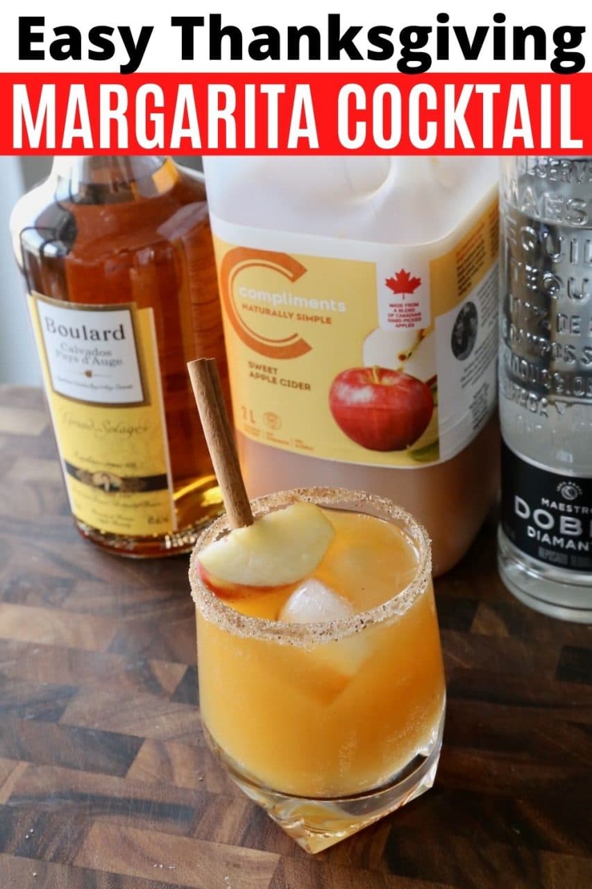 Save our Thanksgiving Margarita cocktail recipe to Pinterest!