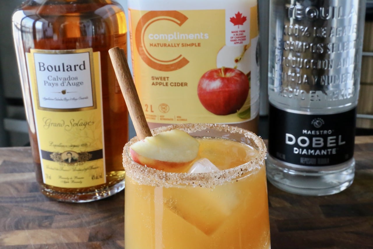 Our Thanksgiving Margarita recipe features tequila, Calvados and apple cider juice.