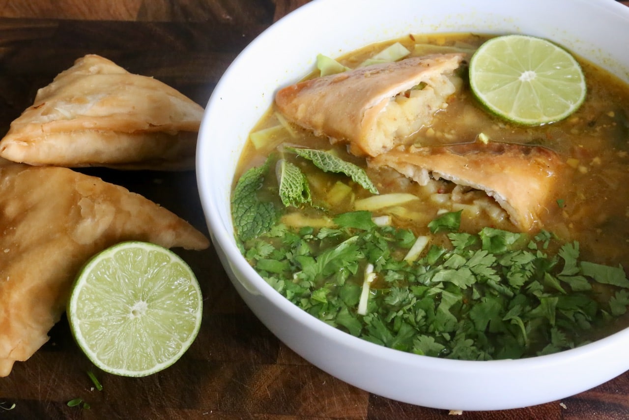 This Burmese Soup recipe combines Indian and Thai flavours. 