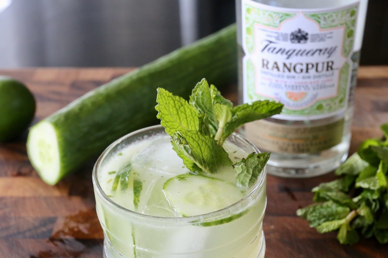 Cucumber Mint Gimlet Cocktail Drink Recipe
