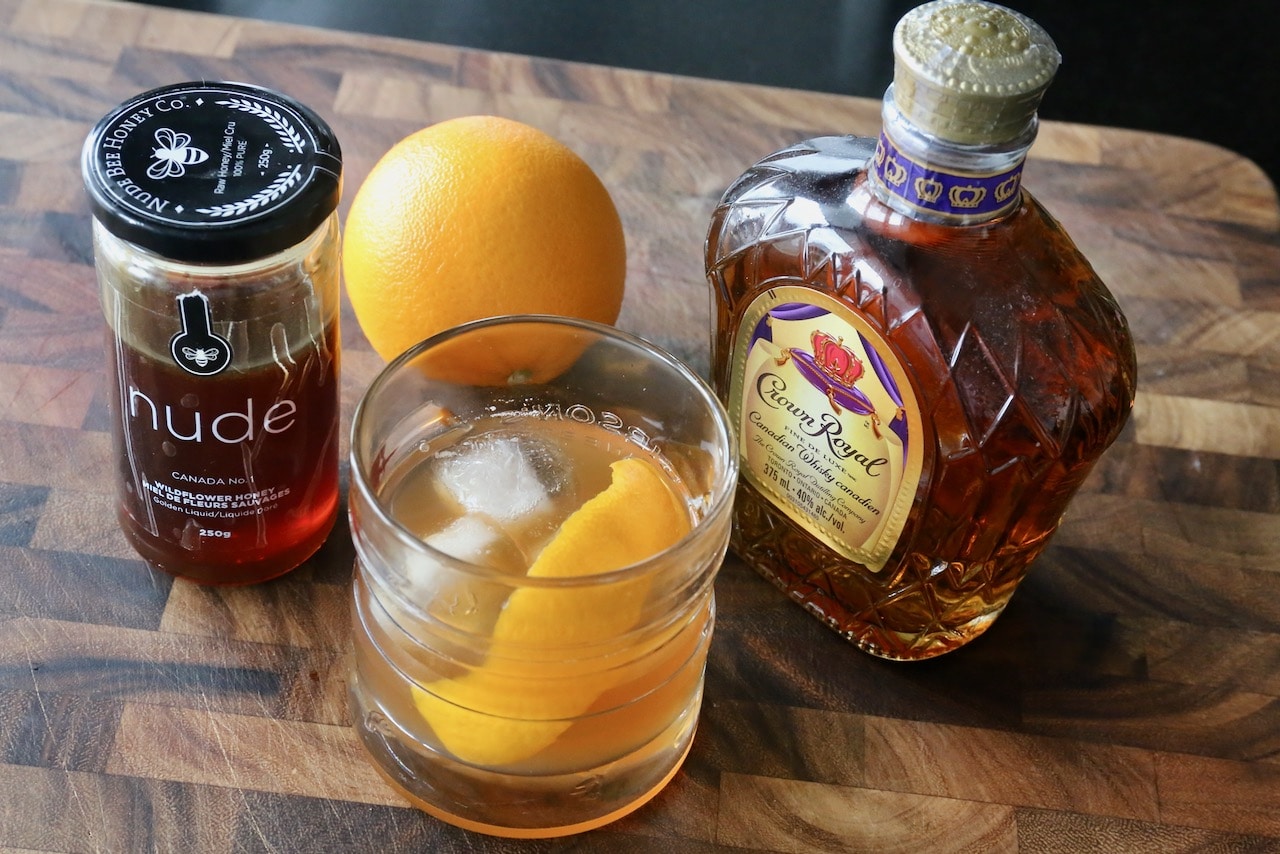 Honey Old Fashioned Cocktail Drink Recipe