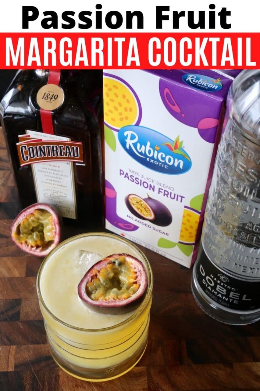 Save our Passion Fruit Margarita Cocktail recipe to Pinterest!