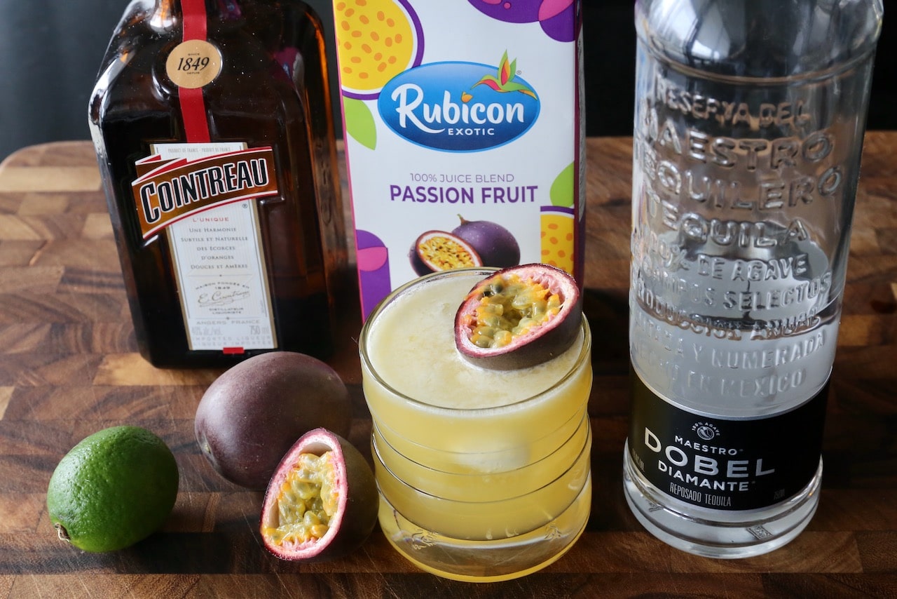 This easy Passion Fruit Cocktail is made with premium tequila.