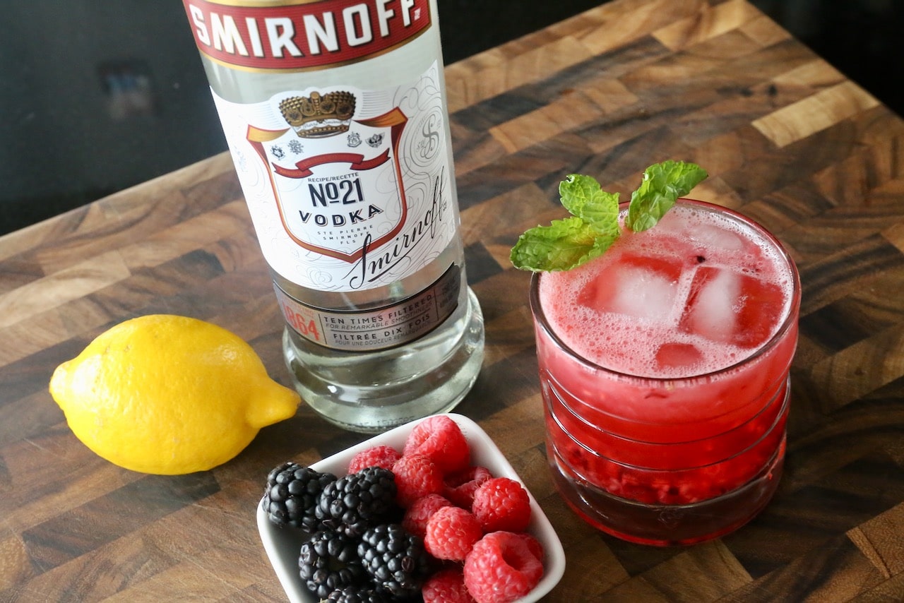 We love serving this Vodka Spritzer on hot summer day at cocktail hour.