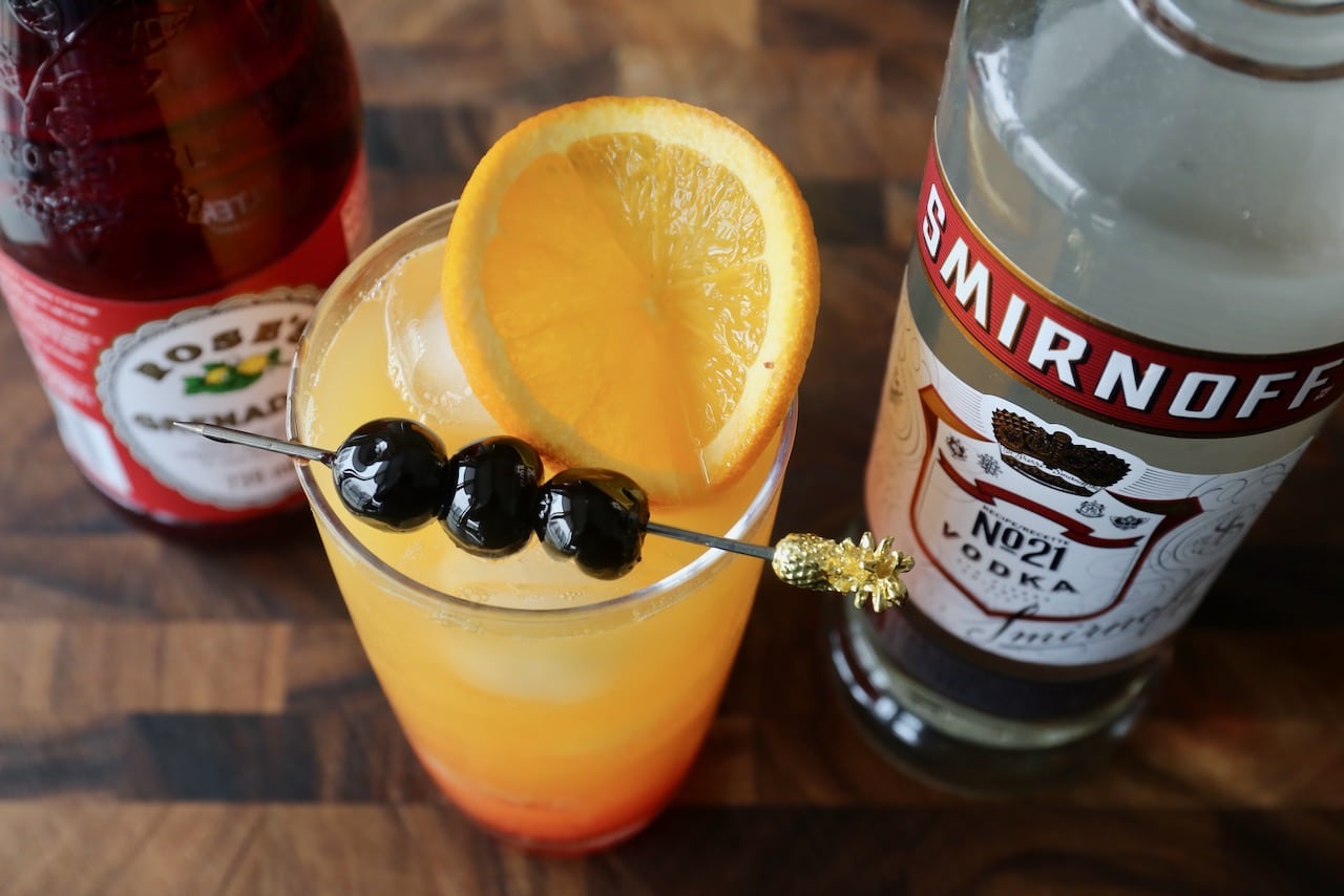 The Vodka Sunrise is our favourite cocktail to serve at brunch.