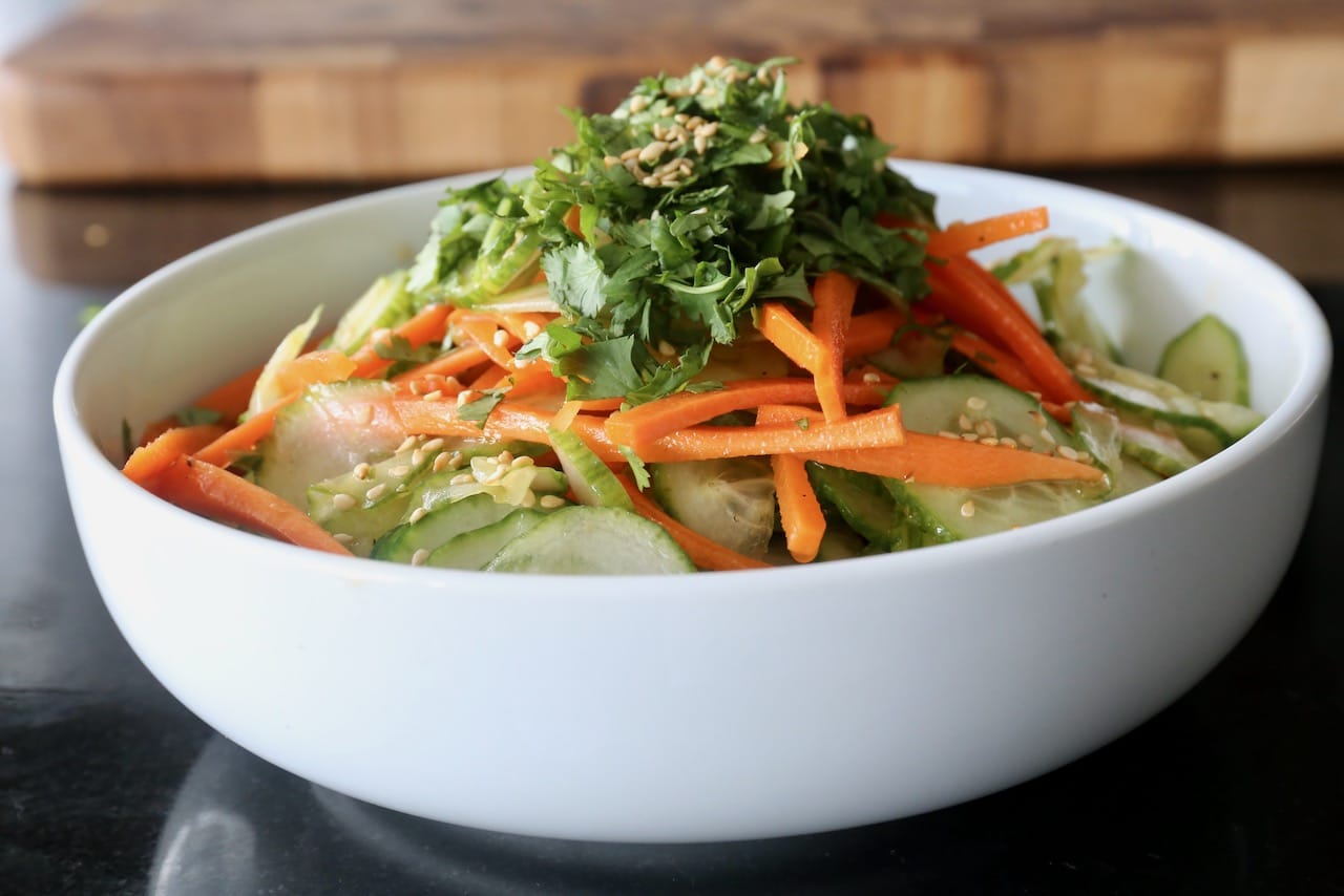 Now you're an expert on how to make the best Asian Cucumber Carrot Salad recipe!